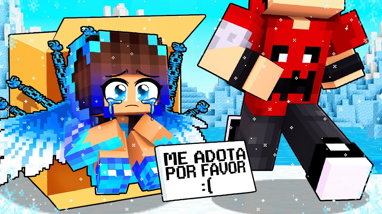 NINGUÉM quer adotar a BEBÊ FÊNIX de GELO no Minecraft ◂Miika▸