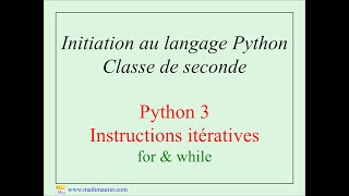 Python 3 with PyCharm - 06 - Iterative instructions (loops)