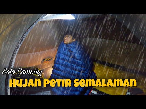 Solo Camping : Hujan angin Semaleman di dalam tenda | ASMR | Solo camping indonesia