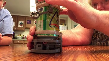 Test 2: Epic fail of tin can edge detecting robot