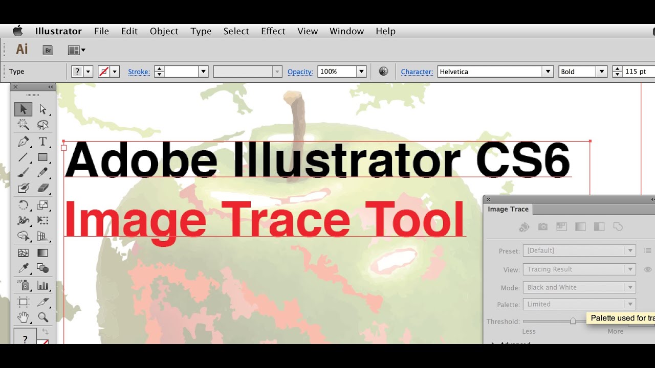 Adobe Illustrator CS6 - 7 - Thorough Review of Image Trace Tool - YouTube