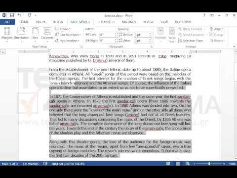 Perform the two following actions:   1) insert a section break on the next page before the text...