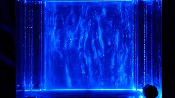 Rotating Rayleigh-Bénard convection with a rotation rate of 0.9 rad/s