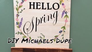 Dollar Tree Dupe for Michaels Spring Farmhouse Decor