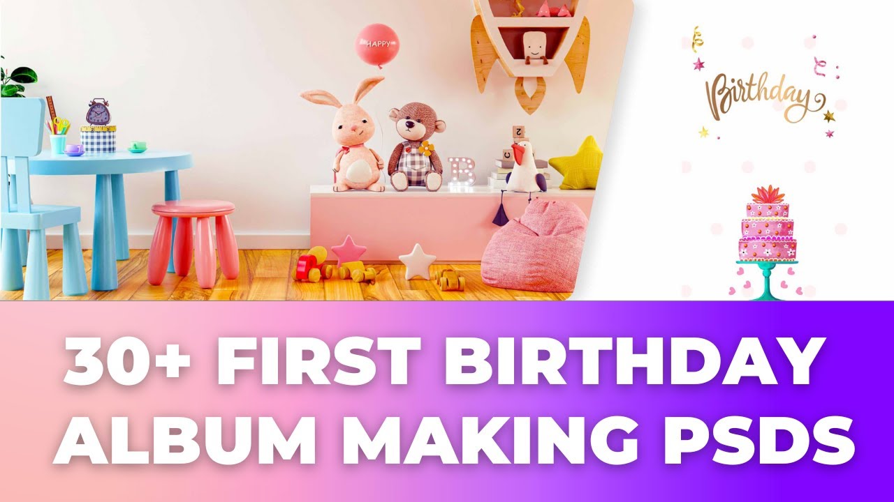 GraphicMines.in - 30+ First birthday Album Making Templates - Birthday ...