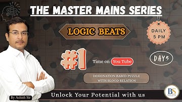 LOGIC BEATS |EPISODE- 5 | Designation Based puzzle with Blood Relation | By Ashish Sir
