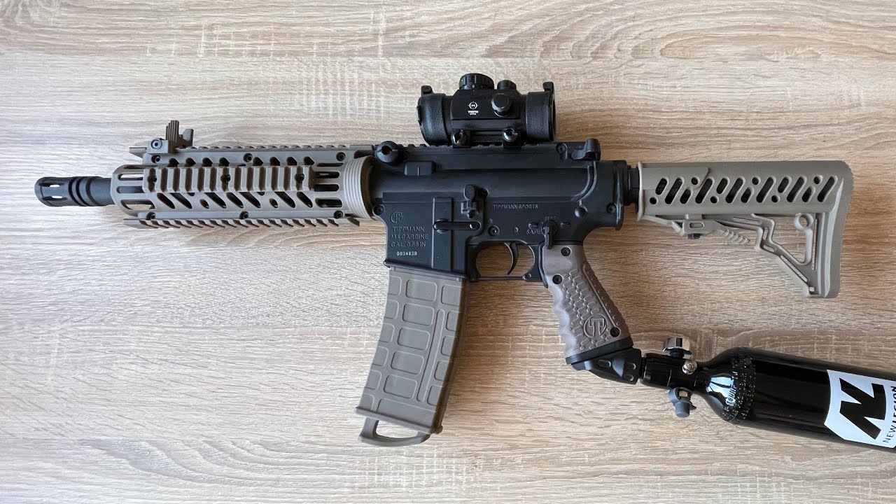 TIPPMANN TMC PAINTBALL MAGFED MARKER • BLACK/TAN YouTube