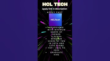 HCLTech New Hiring Announced | 2021, 2022, 2023, 2024 BATCH Eligible |Hiring Through Microsoft Form