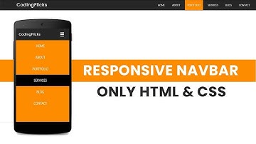 Responsive Navigation Menu using HTML  CSS Only