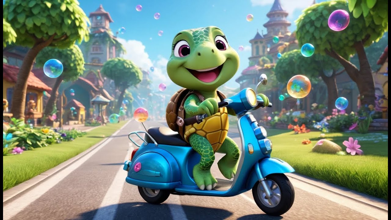 Twinkle Turtle's Magic Scooter | Fun Adventure Song for Kids | Magical Nursery Rhyme