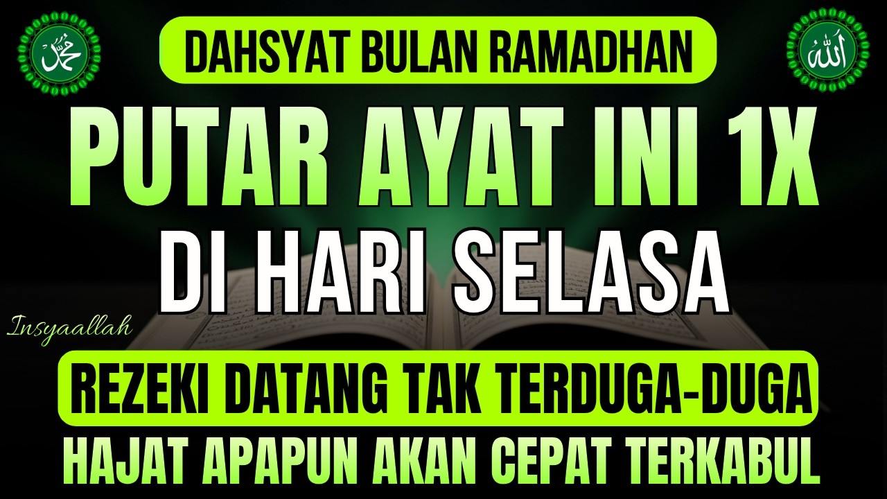 PUTAR DZIKIR INI❗Bacaan dahsyat ❗Dzikir Mustajab Pembuka Pintu Rezeki,  Rezekimu Mengalir Deras