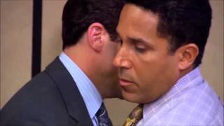 Michael Kisses Oscar-  The Office Funny Clip