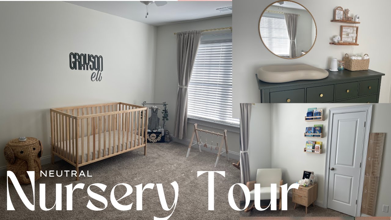 NEUTRAL NURSERY TOUR | Gender Neutral | Simple Safari Theme