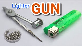 How to make gun at home using Cigrate lighter and pencil Compass | homemade gun