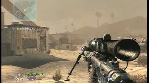 MW2 no scope/ quick scope match on rust 1v1
