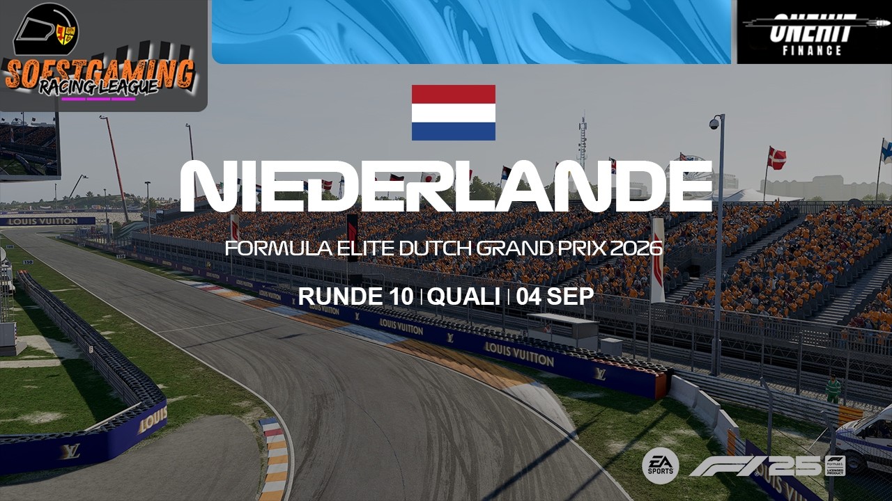 Soestgaming Racing League Elite | Season 4 | Quali 10 | Zandvoort | powered by OneHit Finance