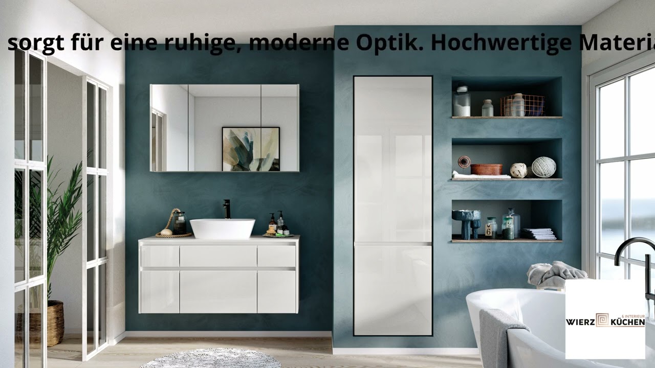 Petrol Badtraum  Nobilia Novalux 115 Taupegrau Bad-Küchenplanung Borken – WIERZ Küchen & Interieur