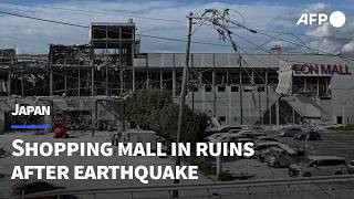 Japan shopping mall lies in ruins after earthquake causes gas explosion | AFP