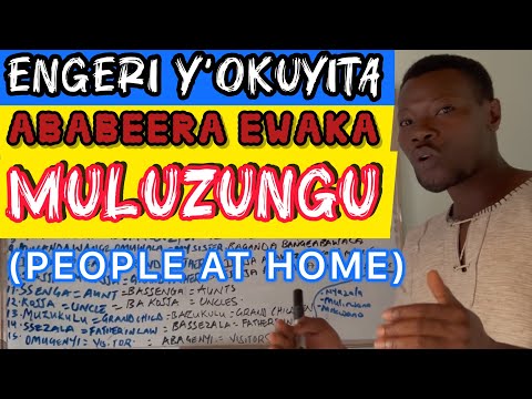Okusoma Oluzungu Nga Oyogera A Ewaka LEARN ENGLISH Knowing The People At Home Family Members