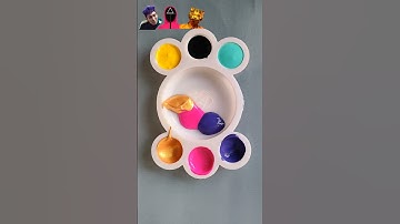 Guess the mixed color of Squid game2 vs Brainrot meme part254 #colormixing #satisfying #squidgame2