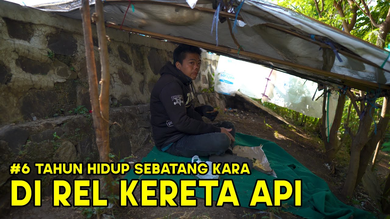 VIRAL !! OD9J MUDA PENUNGGU REL KERETA API - HIDUP SEBTANG KARA !!