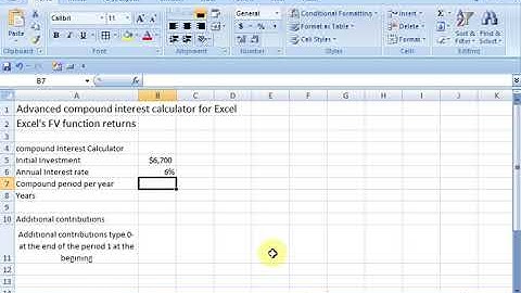 Advanced compound interest calculator for Excel | FV function
