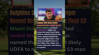 Dolphins UDFA Mason Reiger Named Best Bet to Make Final 53 Miami Dolphins undrafted rookie Mason