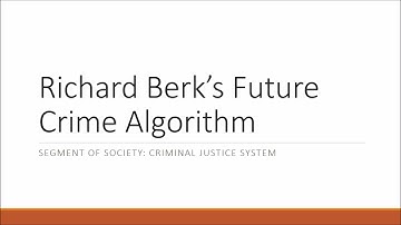 331 - Criminal Justice Algorithms