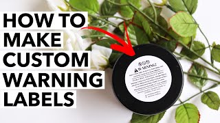 How To Design Your Own Custom Warning Labels For Your Candles | Making Warning Labels On Canva