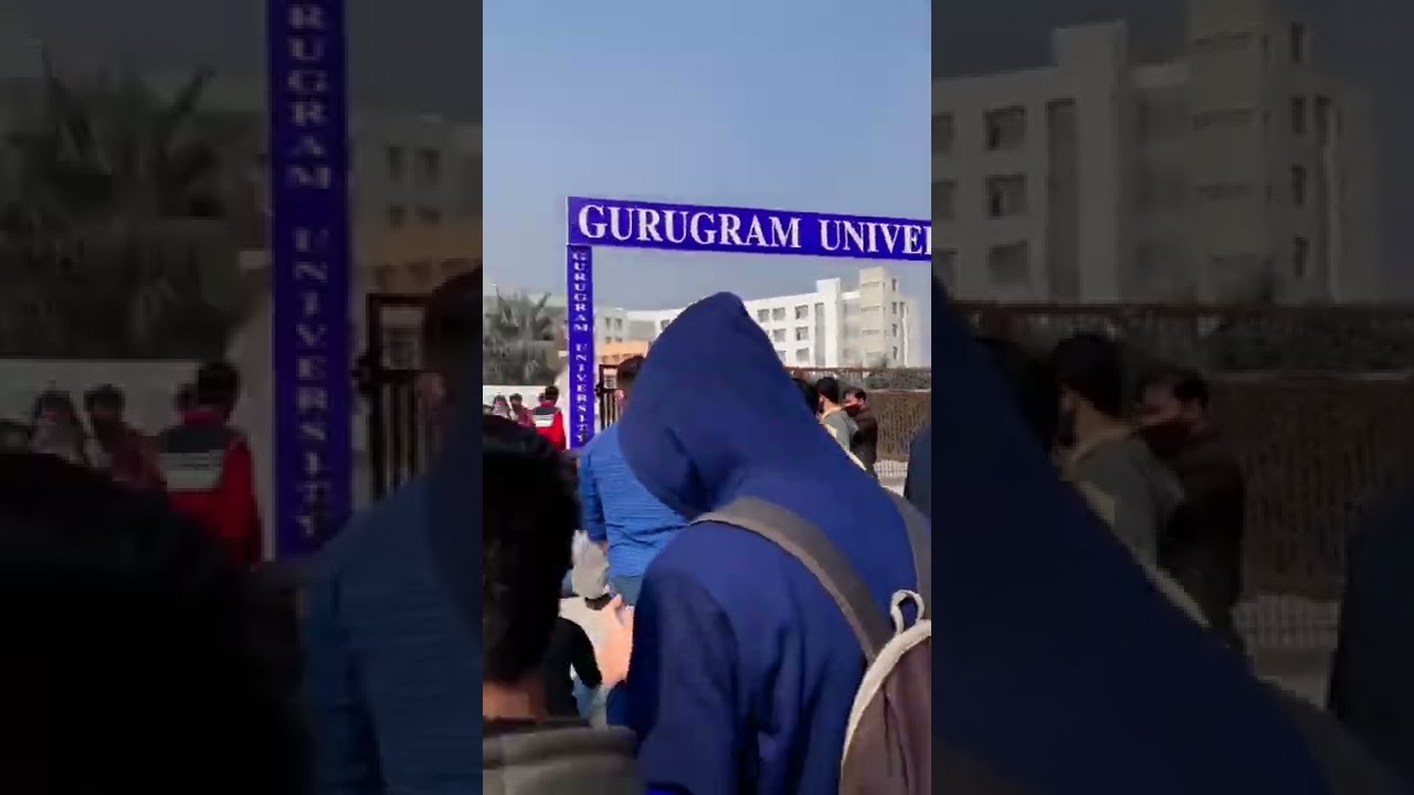 Gurugram university exam online protest || Dronacharyacollage