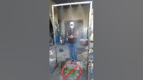 Walk through Sanitizing gate with foot operated switch Plastic Nozzles Spray