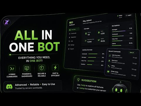 Best All In One Discord Bot 2026 | Discord.js v14 | Music, Moderation, Verification & More