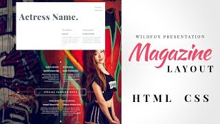 Magazine Layout Design | Html CSS | Responsive Magazine