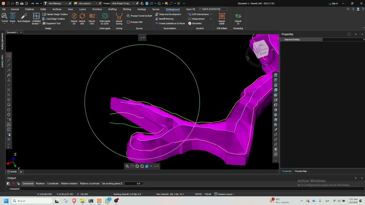 DESWIK 1 - Modelar labores subterráneas 3D