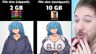 HOW BIG IS YOUR HOMEWORK FOLDER? - Offbrand Anime Memes