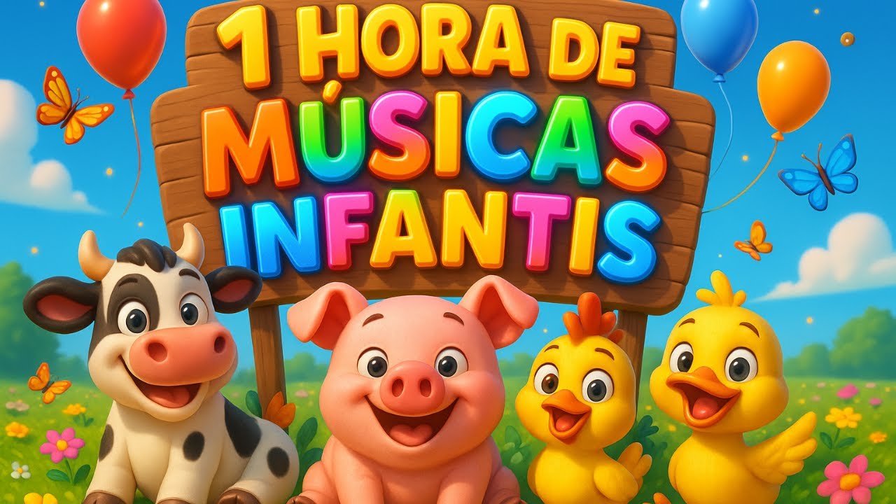 🎵 1 Hora de Música Infantil 🐷 - Fazendinha Musical 🎶🌈