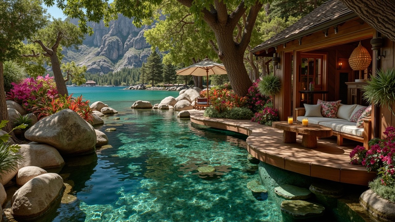 Утренний сад джаз ~ Безмятежная атмосфера кафе у озера | Расслабляющая джазовая музыка на природе