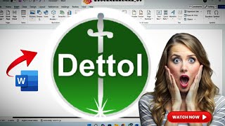 Logo कस बनए?How To Draw Dettol Logo In Ms Ward? 3D Logo बनन सखShocking Result