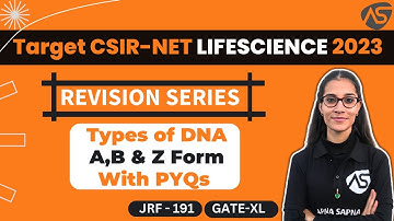 Form of DNA(A,,B & Z) || Revision Series || CSIR-NET LIFESCIENCE 2023