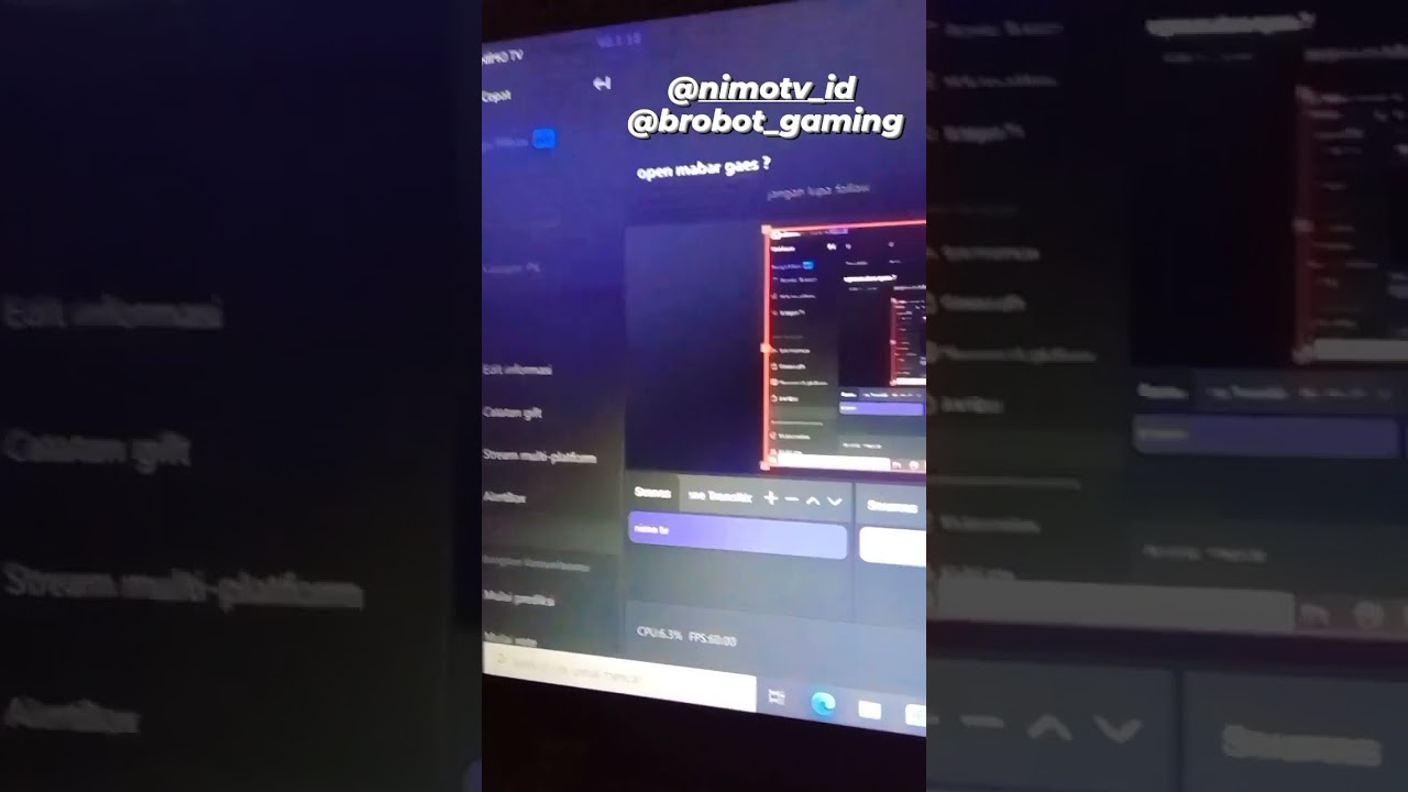 live pertama di nimo tv