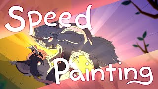 Speed Painting ~ Sunset Fight (Commission)
