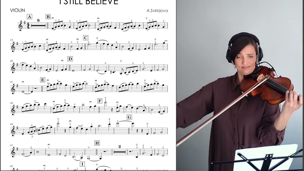 Aleksandra Sviridova – I Still Believe | Violin & Piano Sheet Music + Multi-Tempo Backing Tracks