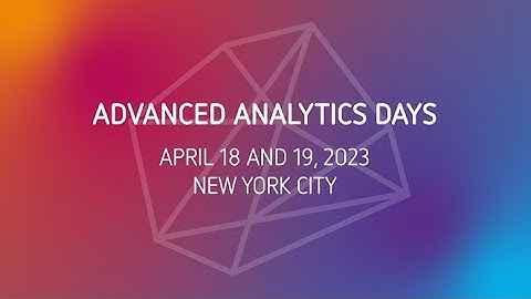 Advanced Analytics Days NY 2023