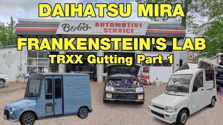 Daihatsu Mira TRXX Avanzato R Engine Swap: Part 1 - Remove powertrain from donor car