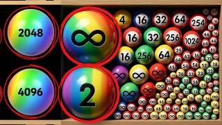 🌈😂 SURROUND AND MERGE 2048 to 1,000,000,000,000,000 🆚 Draw to dig - Hungry Balls Gameplay part #3