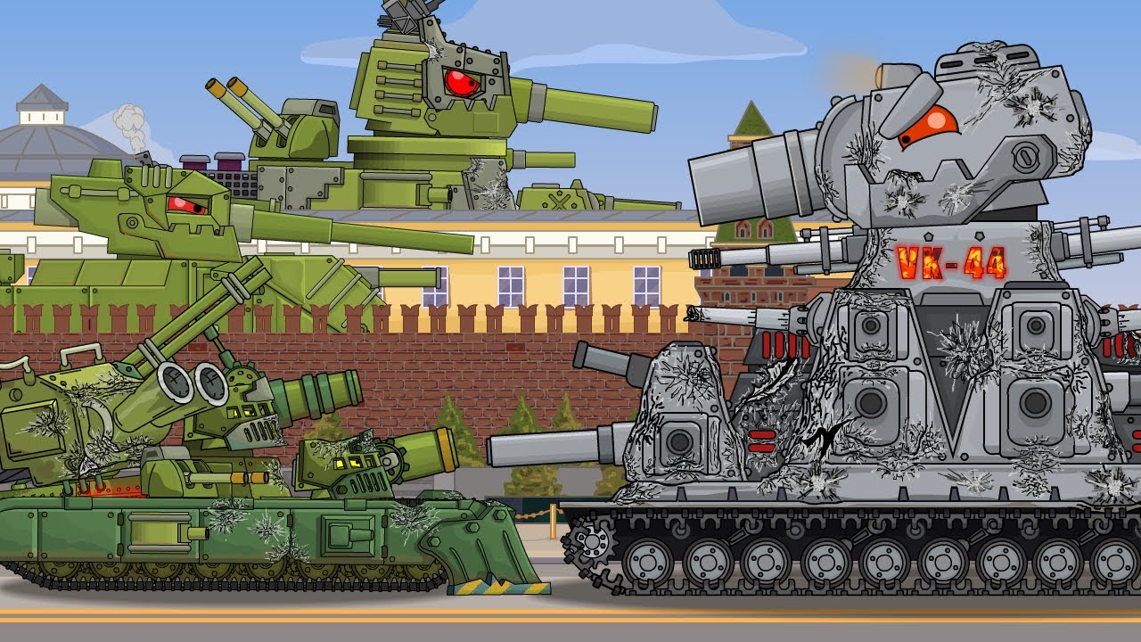 Уничтожить VK-44 любой ценной • Обстрел Кремля - Мультики про танки