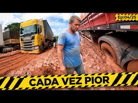 CADA CARRETA QUE PASSA AFUNDA MAIS O BURACO. Br 163 Ep 04