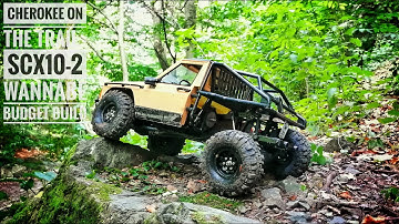 Jeep Cherokee SCX10-2 (Injora clone) trail run