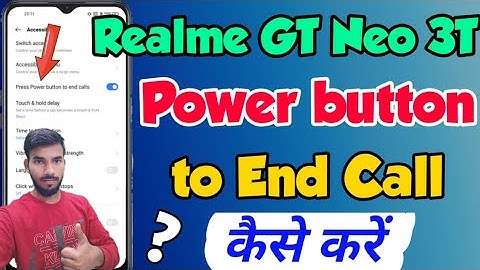 Realme GT Neo 3T me Power button to end call Setting kaise kare | Realme GT Neo 3t power button