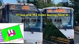 New Jersey Bus Series: 111 bus and 192 bus leaving 31st street and New York Ave (union city NJ)